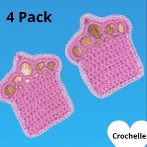 NEW Crochet Crown Coasters (4 pack)